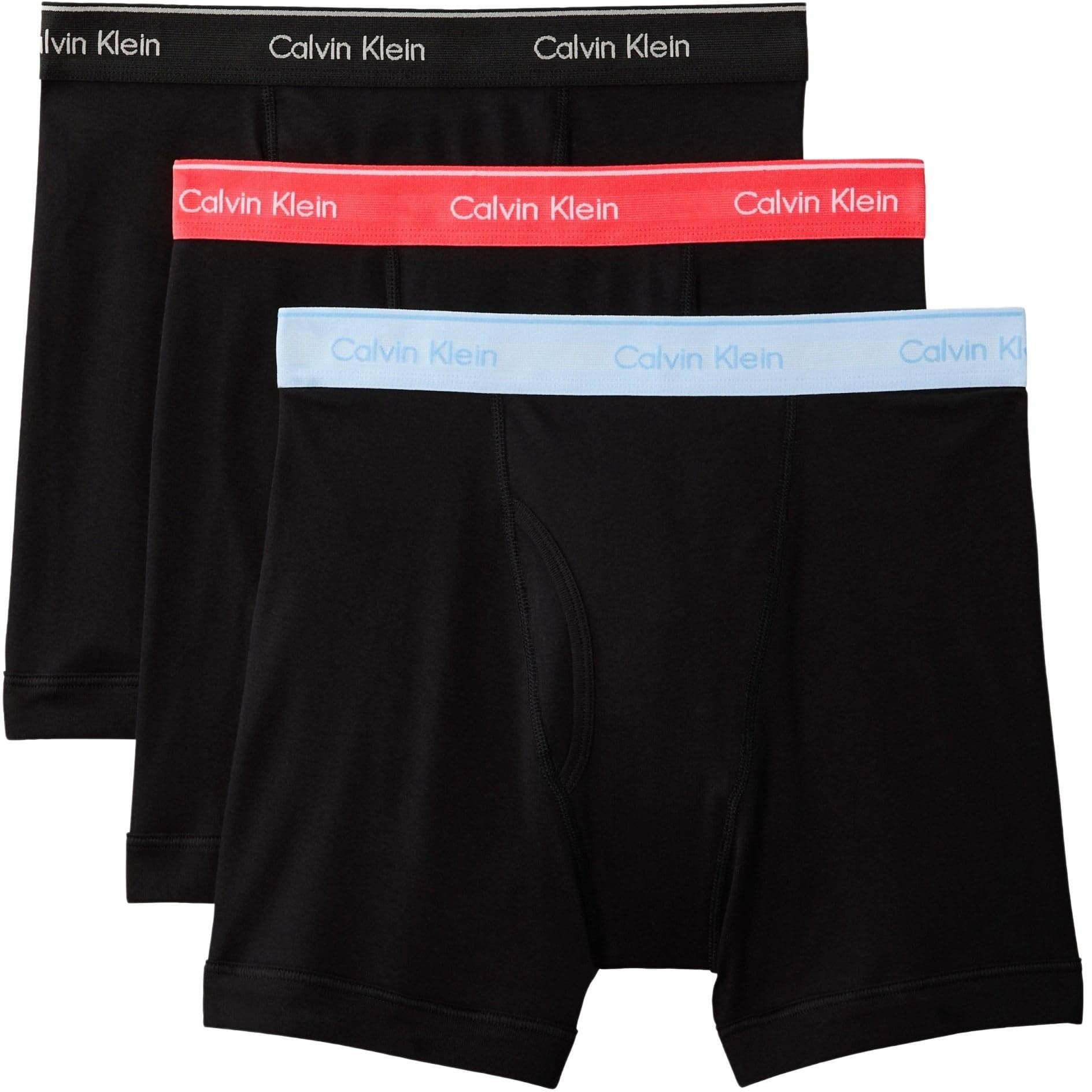 Calvin Klein Men's Pink (Black Bodies W/ Black/Punch Pink/Br) Boxer Brief 3 Pk /Black// L