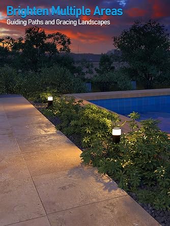 LEONLITE Low Voltage Path Lighting, 5W LED Landscape Bollard Pathway Light, Landscape Lights Outdoor for Yard, 3000K Warm White, Die-Cast Aluminum IP65 Waterproof, Pack of 4