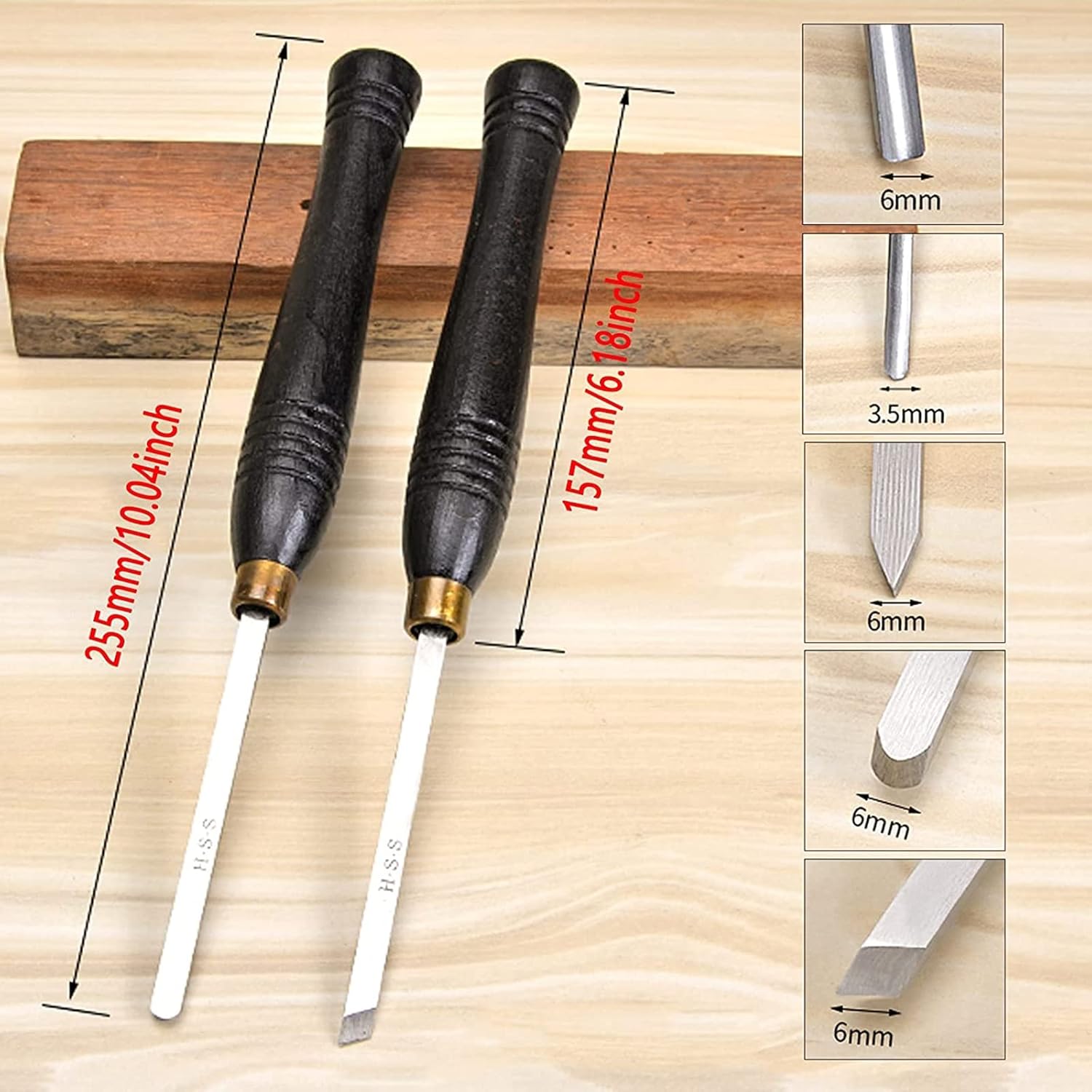 5 Piece Set Turning Tool Set, Professional Wood Carving Chisel Set, High Speed Steel Chisel Set for Turning Hardwood,