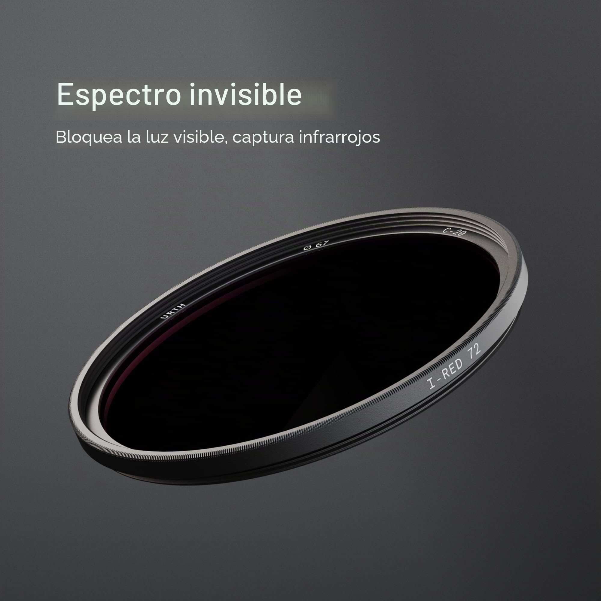 Urth 39 mm Filtro Infrarrojo (R72) para Objetivo (Plus) — Espectro 720nm para fotografía infrarroja con Objetivos de cámara DSLR y SLR Digital