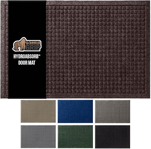 Gorilla Grip Tapete protector de humedad ultra absorbente, absorbe hasta 5.7 tazas de agua, resistente a las manchas y a la decoloración, respaldo