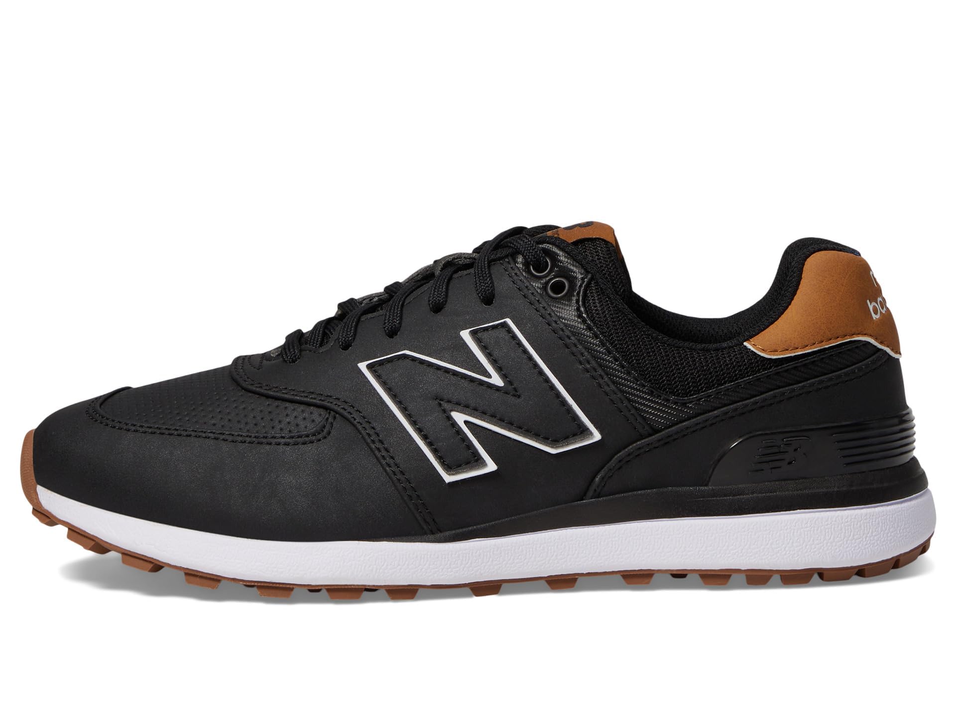 New Balance Chaussures de Golf 574 Greens V2 pour Homme, Noir/Gum, 11.5 X-Wide