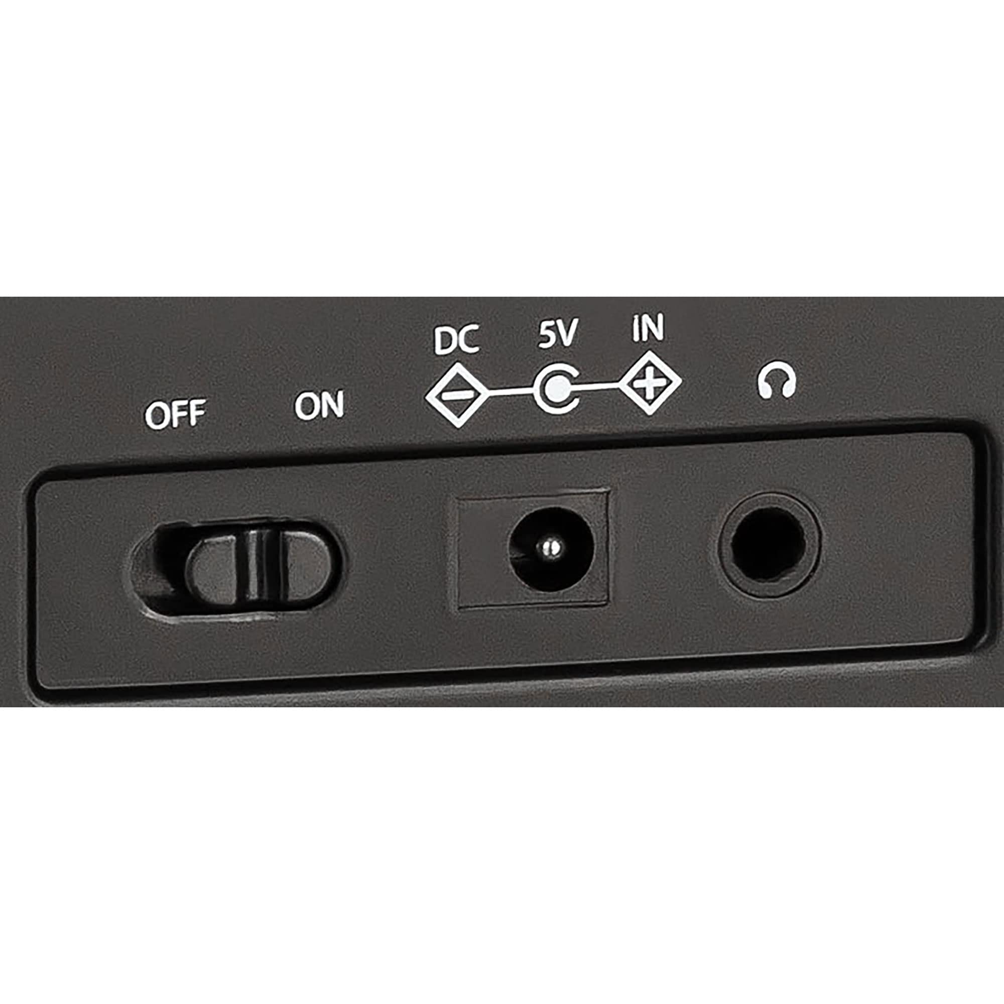 Roadstar TRA-300D+BK Radio Portátil Digital Dab/Dab+/FM, Funciona a Red/Pilas, Toma de Auriculares, Transistor Pequeño y Ligero, Altavoz 8W, Alarma Dual, Temporizador para Apagado, Negro