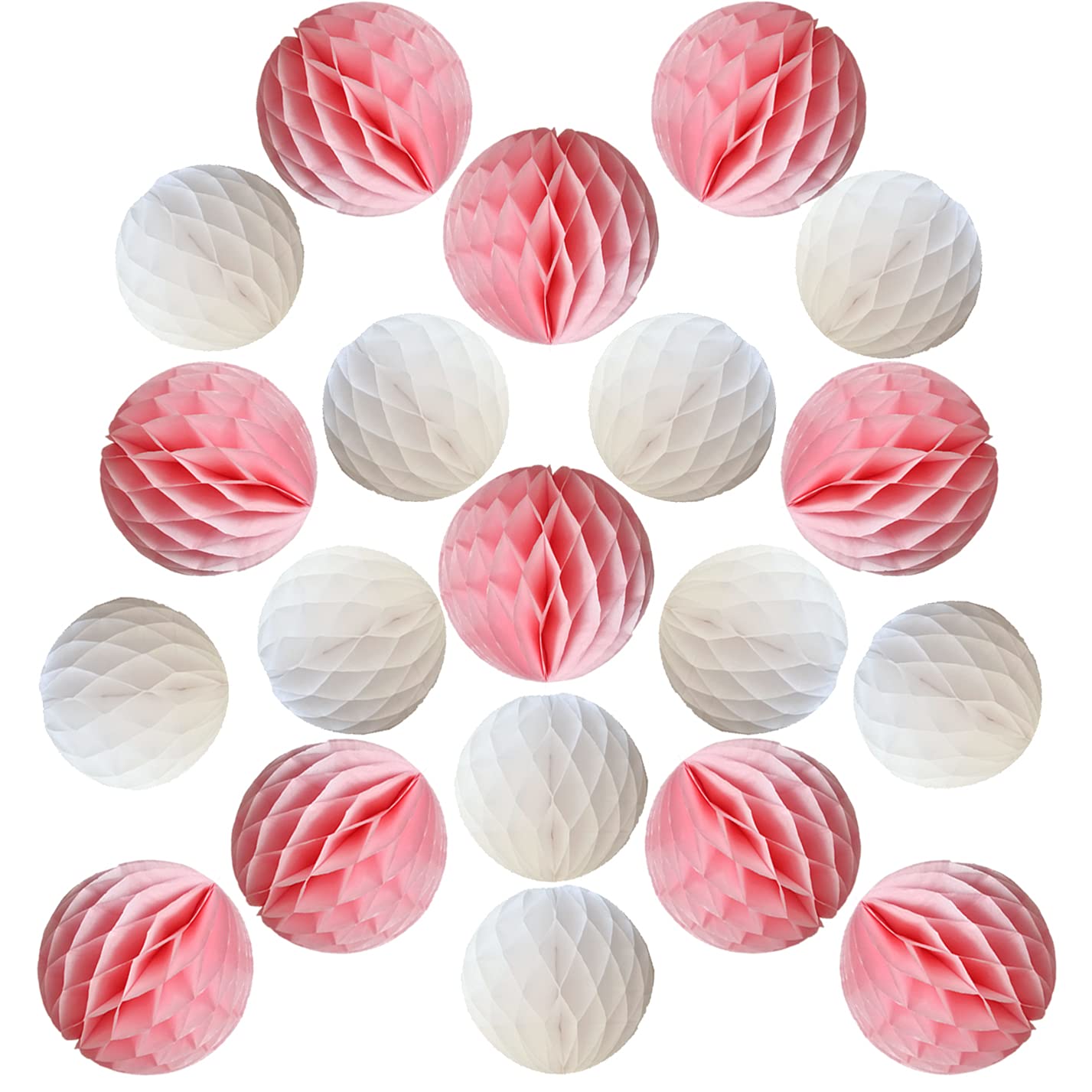 YLY's Love Lot De 3 Boules Décoratives En Papier Nid D'abeille