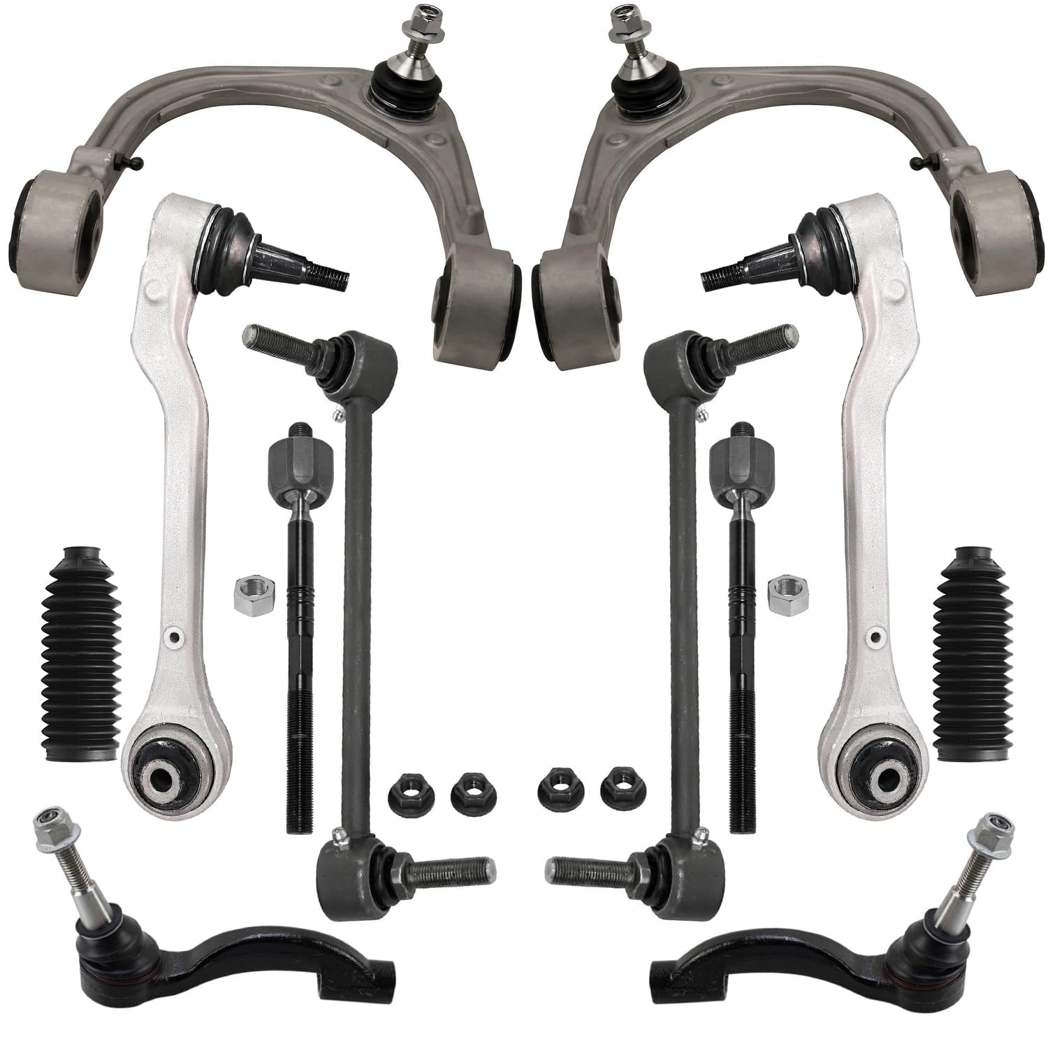Detroit Axle - RWD 12pc Front End Kit for 2014 2015 Cadillac CTS, 4 Lower