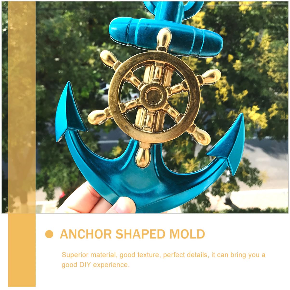 4piezas Molde De Silicona Para Decoración De Pared Forma De Ancla Para Manualidades y Epoxi Moldes De Silicona Flexibles y Antiadherentes Para Creaciones Artesanales