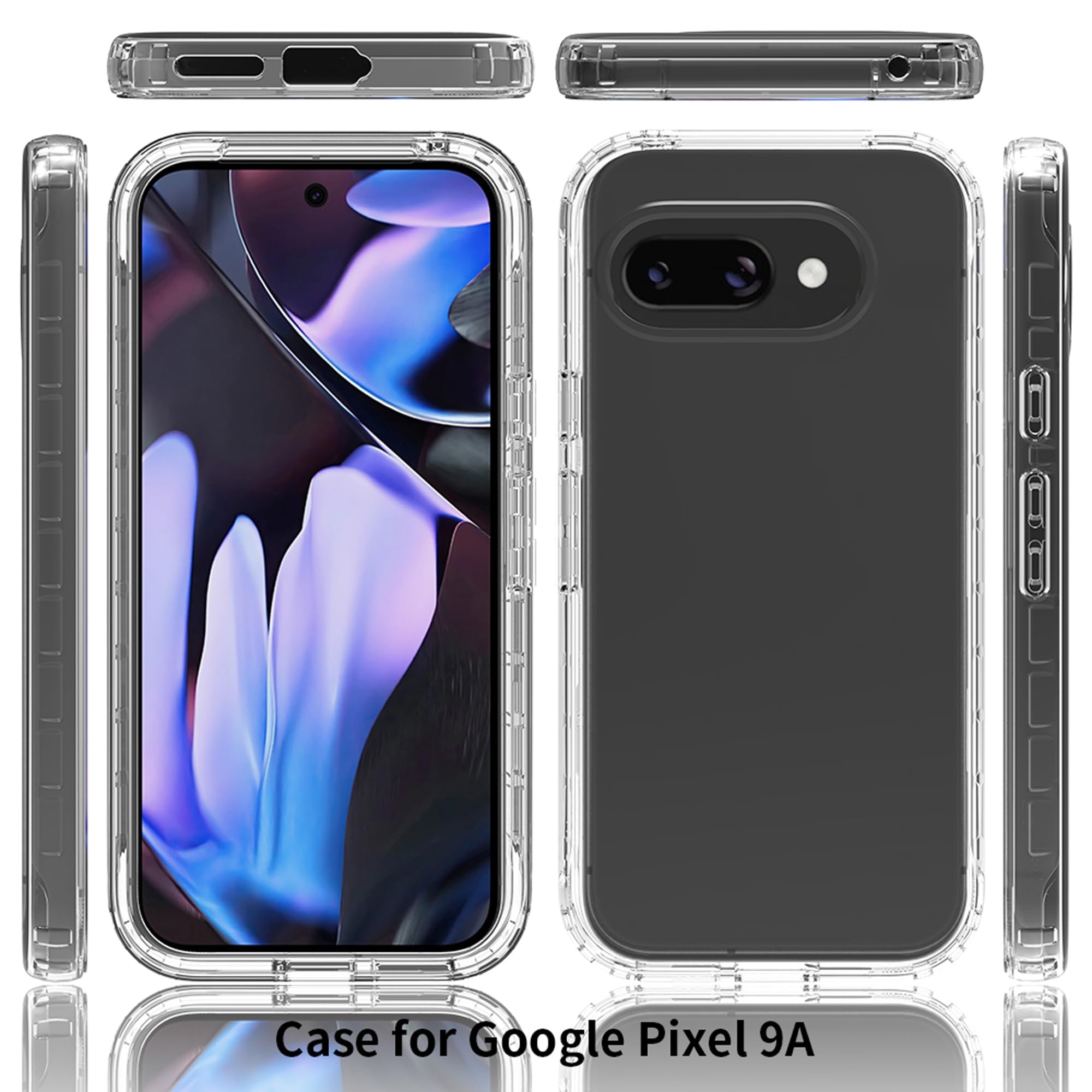 Custodia AICase TPU Trasparente Antiurto Per Google Pixel 9A – Morbida, Sottile, Ricarica Wireless