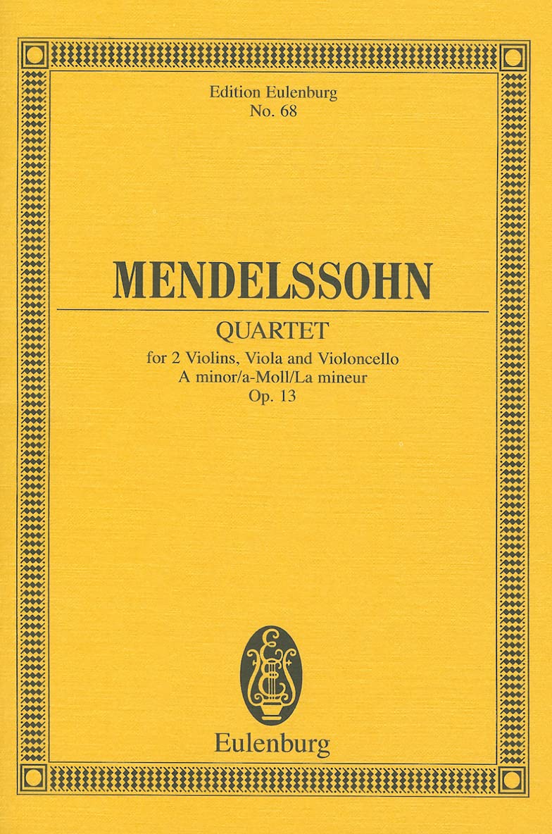 Quatuor à cordes La mineur: op. 13. string quartet. Partition d'étude.