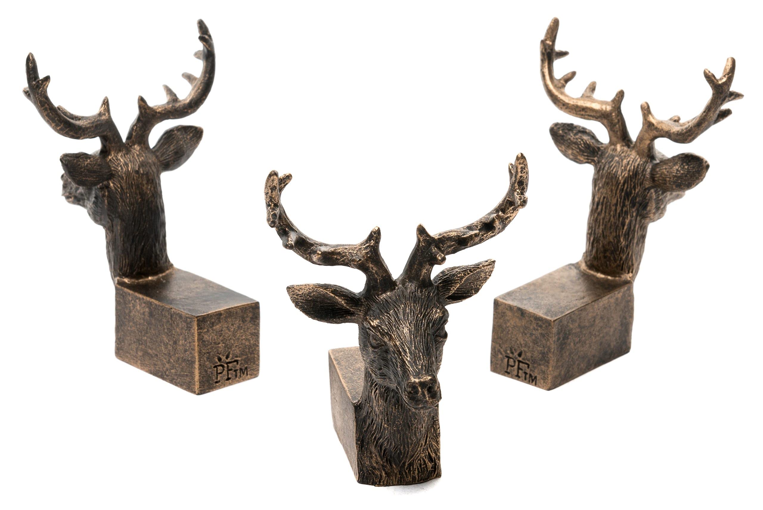 Potty Feet Stag Figures Plant Pot Feet - Planter Support - Handmade Decorative Ornaments - 3pcs