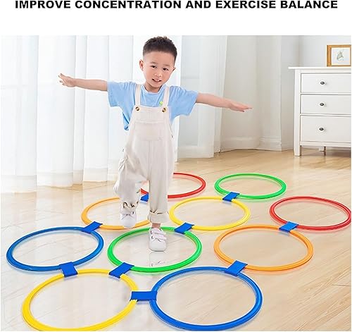 Miniatura 3 de 10 círculos de remolacha, equipo de entrenamiento de agilidad para niños, círculo de lanzamiento de plástico con conector, adecuado para practicar