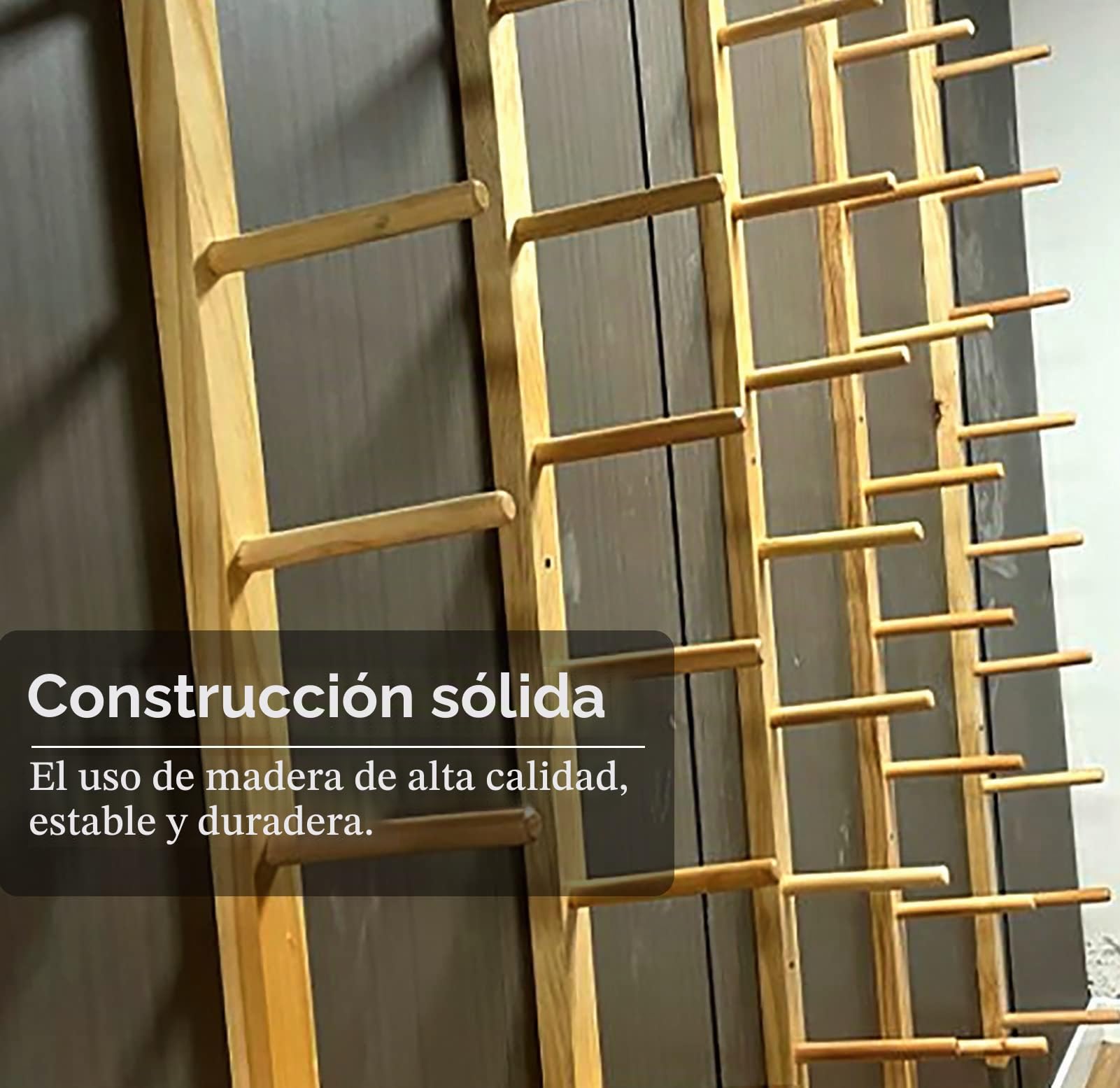 Soporte de Yoga Montado en La Pared Multicapa, Estante de Exhibición de Equipos de Entrenamiento de Gimnasia, Estantería de Almacenamiento de Madera Para Esterilla