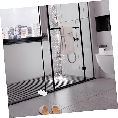Miniatura 5 de DOITOOL Parachoques para puerta de ducha, 10 piezas, guía de puerta de ducha de vidrio, guía inferior para puertas correderas, accesorios de