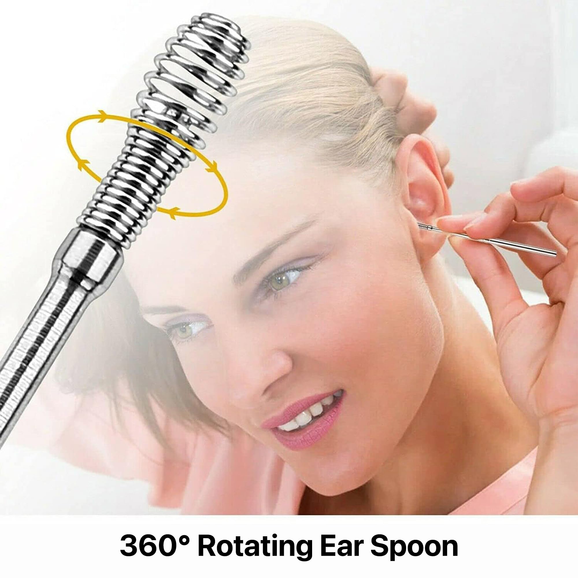 Dr Vaku® Reusable Ear Wax Removal Cleaning Tool Kit (Set of 9) Stainless Steel Storage Box Ear Pick Scoop Curette Cleaner And Spring Buds Safe Easy & Hygienic- Silver - Image 2 thumbnail