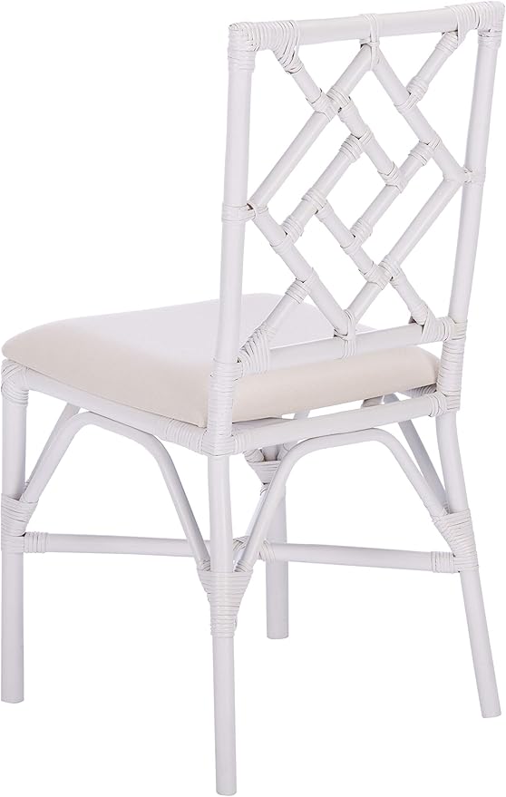 Sillón Acento Rattan Blanco con Cojín Set de 2 miniatura 8