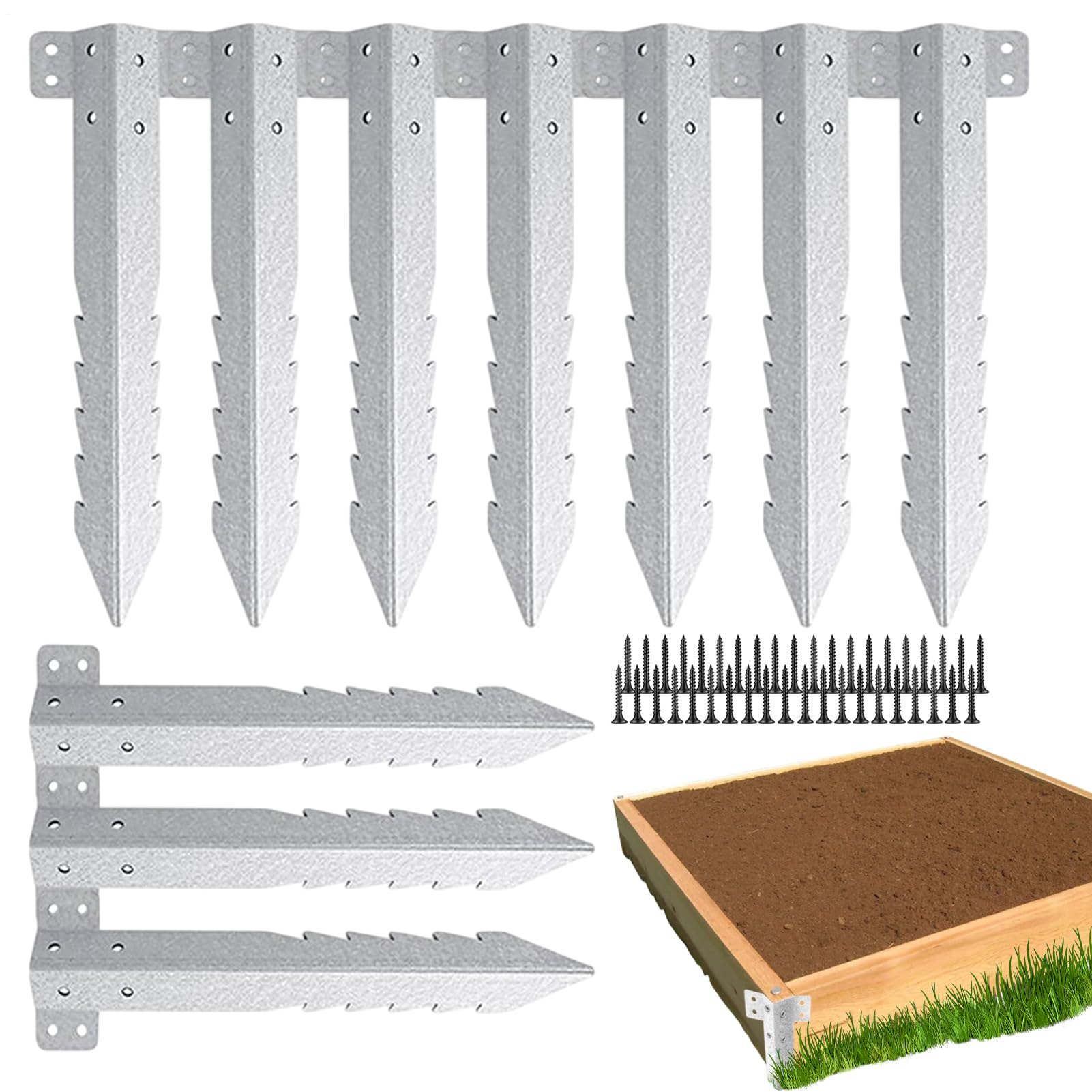10x enjeux de pelouse pour fixer votre clôture de jardinage et stopper l'affaissement des bordures