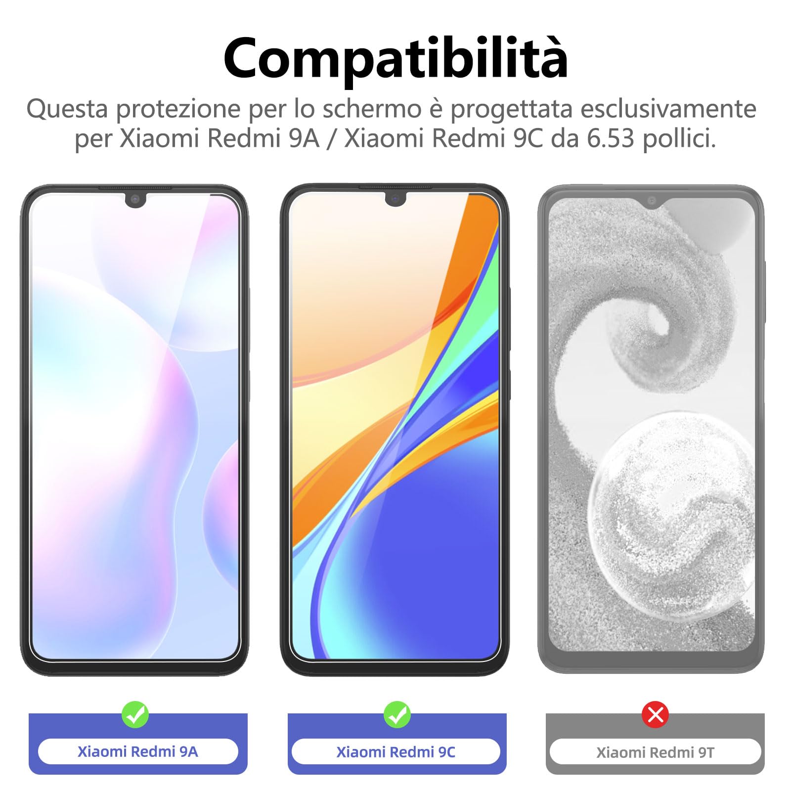 VETRO TEMPERATO 3MK Proteggi Schermo per Xiaomi Redmi 7A | Antigraffio, Anti -impronte - Facile