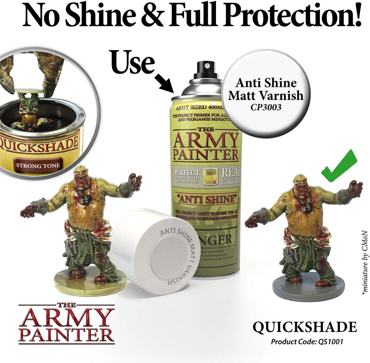 Miniature Painting Varnish for Shading Mini Models, Soft Tone - Quickshade Miniature Varnish by The Army Painter (250 ml)