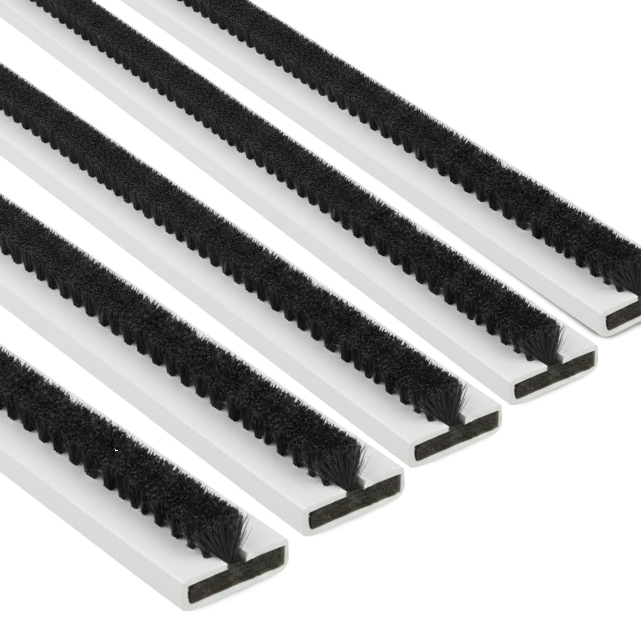 Exitex Intumescent Fire and Smoke Door Seal Strips – 5 Pack – 1050mm Lengths (5250mm Total) – Self Adhesive Safety Seals to Reduce Smoke Spread (White, 1050mm x 15mm x 4mm)