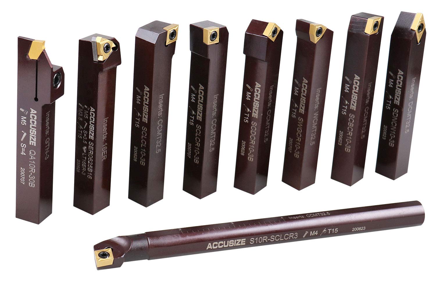 Accusize 5/8 in Shank Indexable Carbide Turning Tool Set, 2988-0058 — Amazon image 7