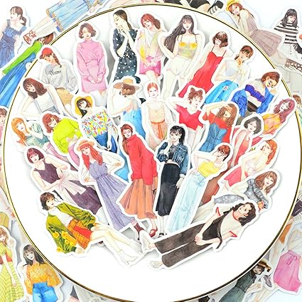 Amazon Co Jp 100枚シール Rickton コラージュ素材 フレークシール 女の子シール 可愛いシール コラージュシール 日記シール カレンダー Diy お手紙用 スマホケース用 ハガキ用 文房具 オフィス用品