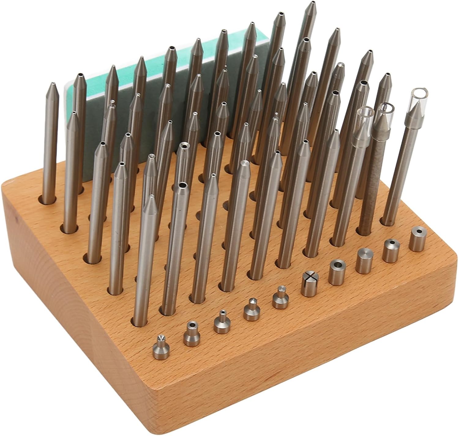 Fockety Watch Repair Staking Tool, Aluminum Alloy Watch Press Set Watchmaker Jewelling Punching Kit Watchmaker Jewelling Tool Watch Repair Tool Accessories with 50 Punch Pins & 10 Punches