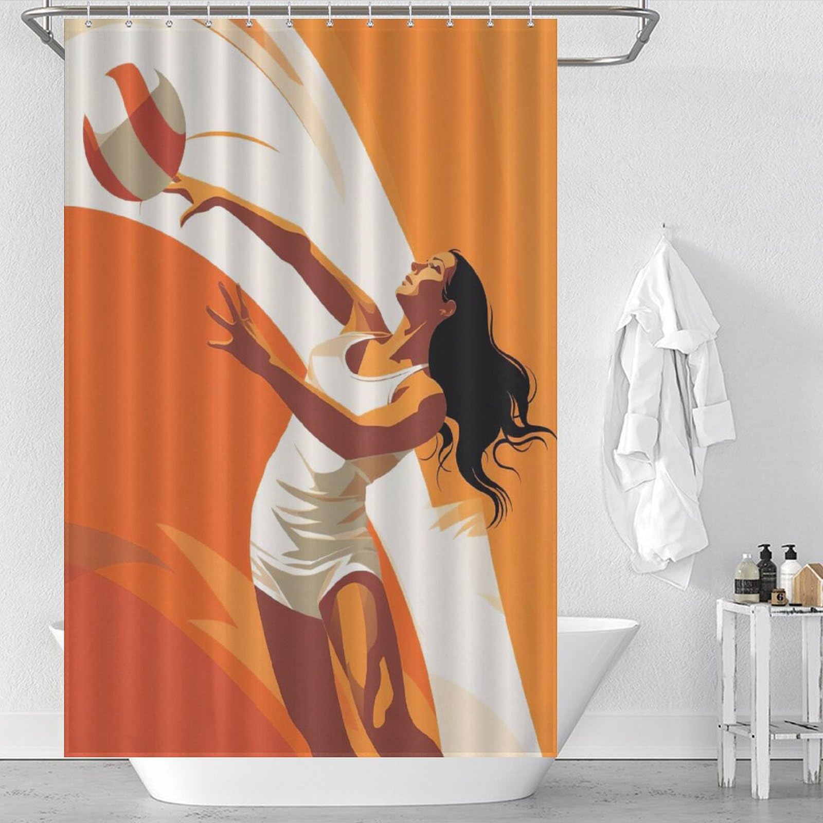Rideau de douche volleyball pour transformer la salle de bain des enfants