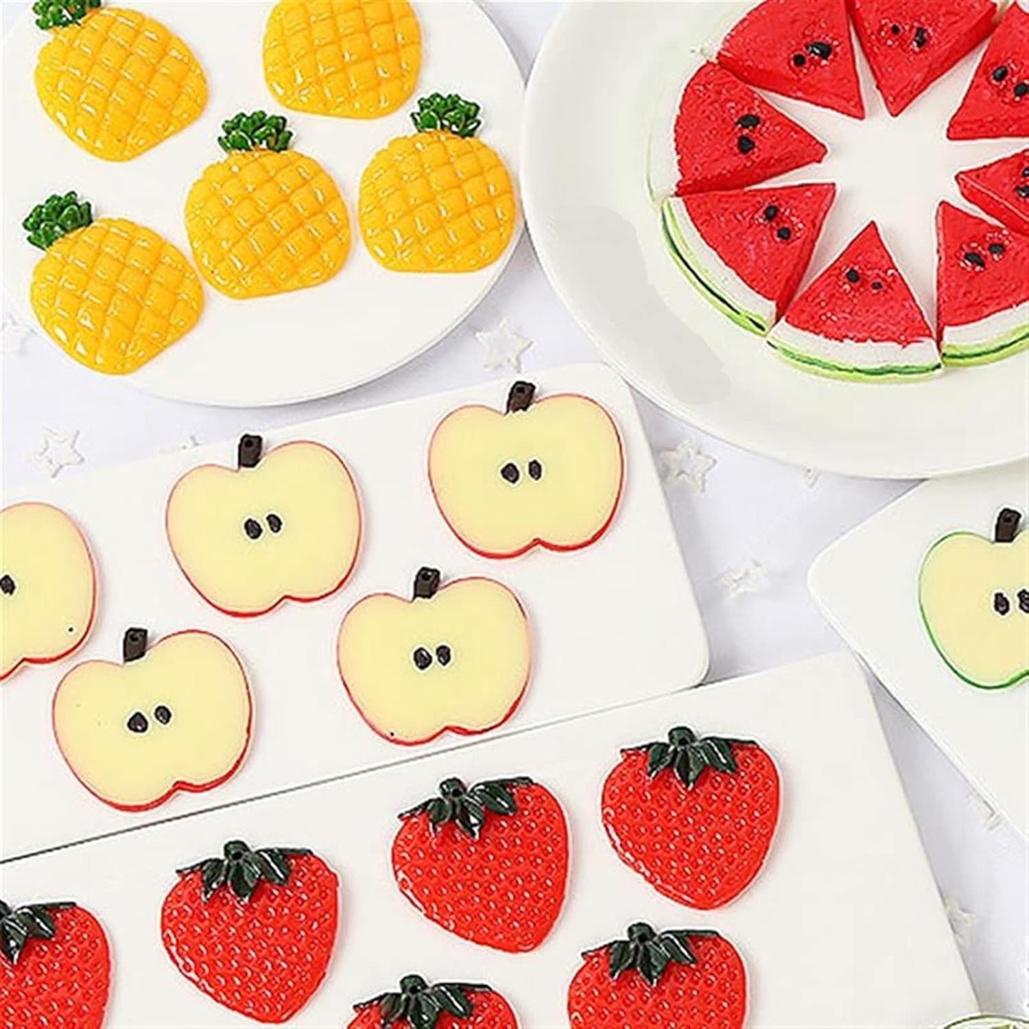 CAREG 27pcs Lifelike Artificial Fruit Decorative Set Simulated Artificial Fruit Photography Prop Home Decor Accessories Window Display (Color : Multi)