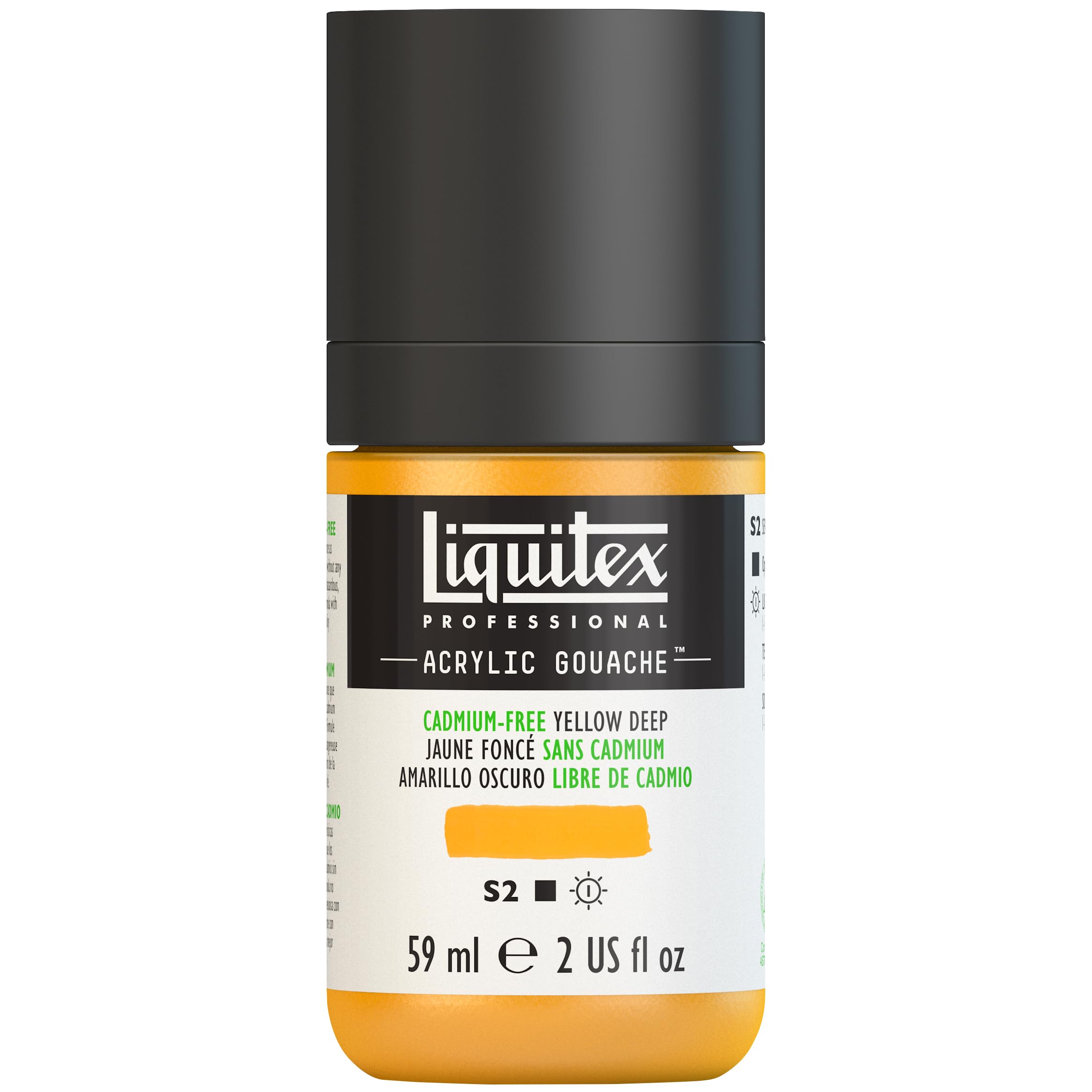 Liquitex Gouache Professional CAD YE, Acrylic, Cadmium- Yellow Deep, 59ml - Dosierflasche