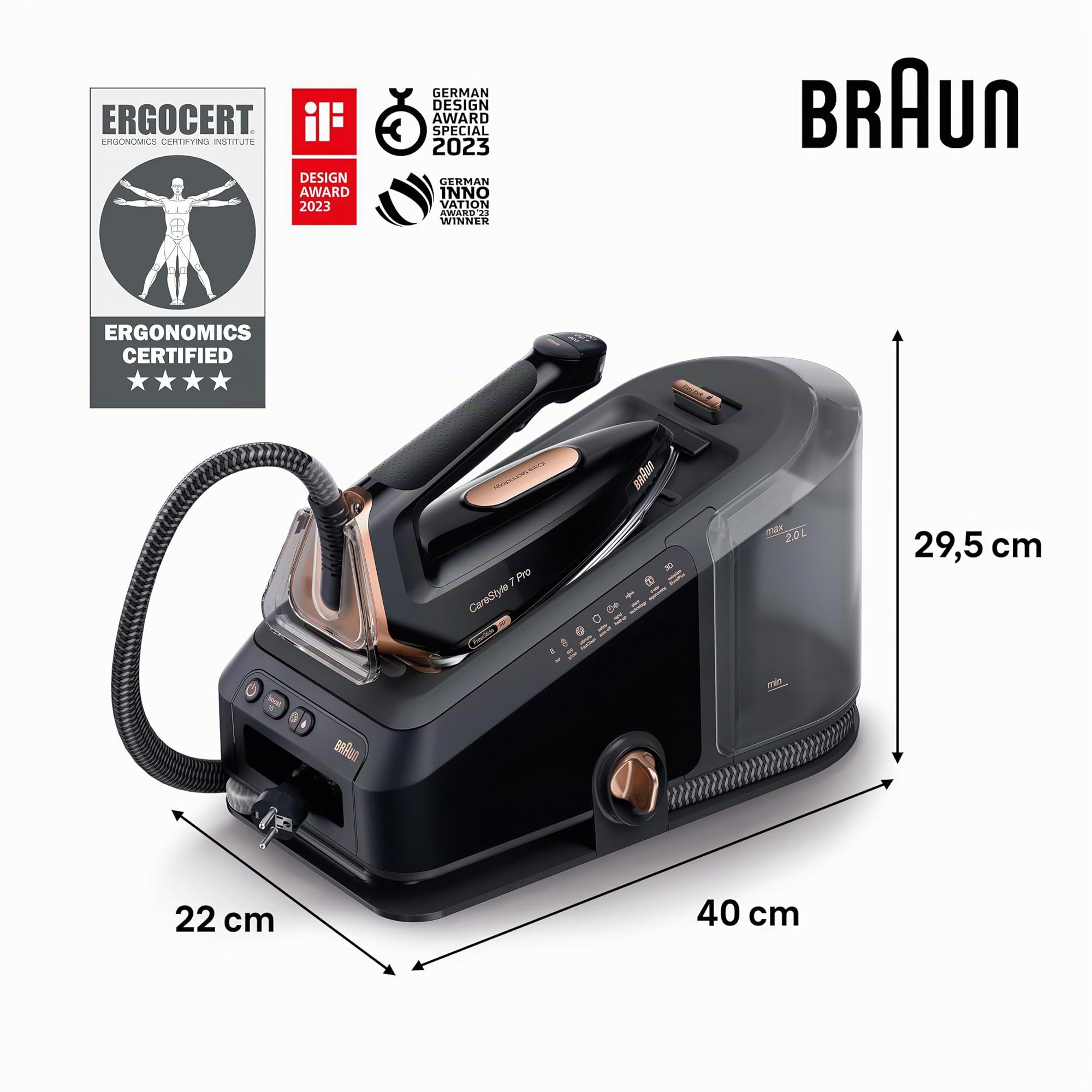 CENTRO PLANCHATO BRAUN IS7286BK 8/BAR 2/L