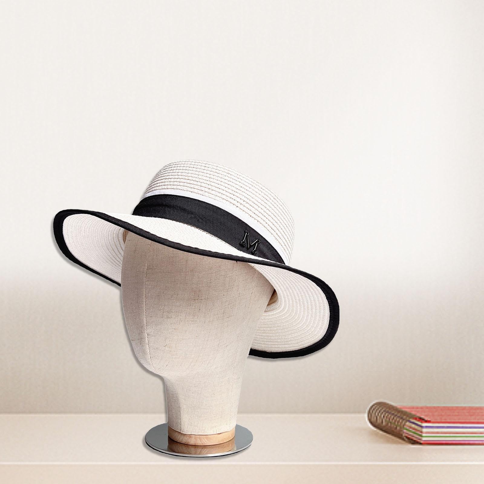 Fenteer Espositore per cappelli per parrucca, supporto per cappelli multifunzionale, testa di manichino per accessorio da barbiere, robusto, Fondo d'Argento