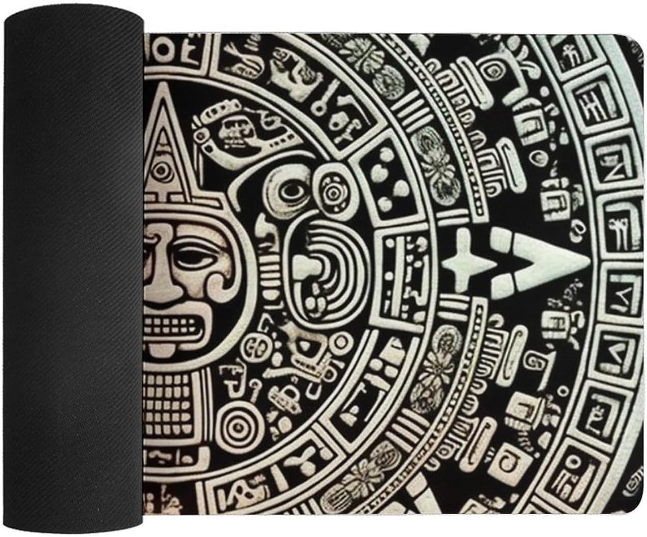Large Mayan Calendar End of The World Desk Mat 24x12 Inch Waterproof Non-Slip Rubber Desk Pad for Office Home Gaming Remote Work Foldable Portable Mousepad for Keyboard Laptop Desktop Accessories image 3