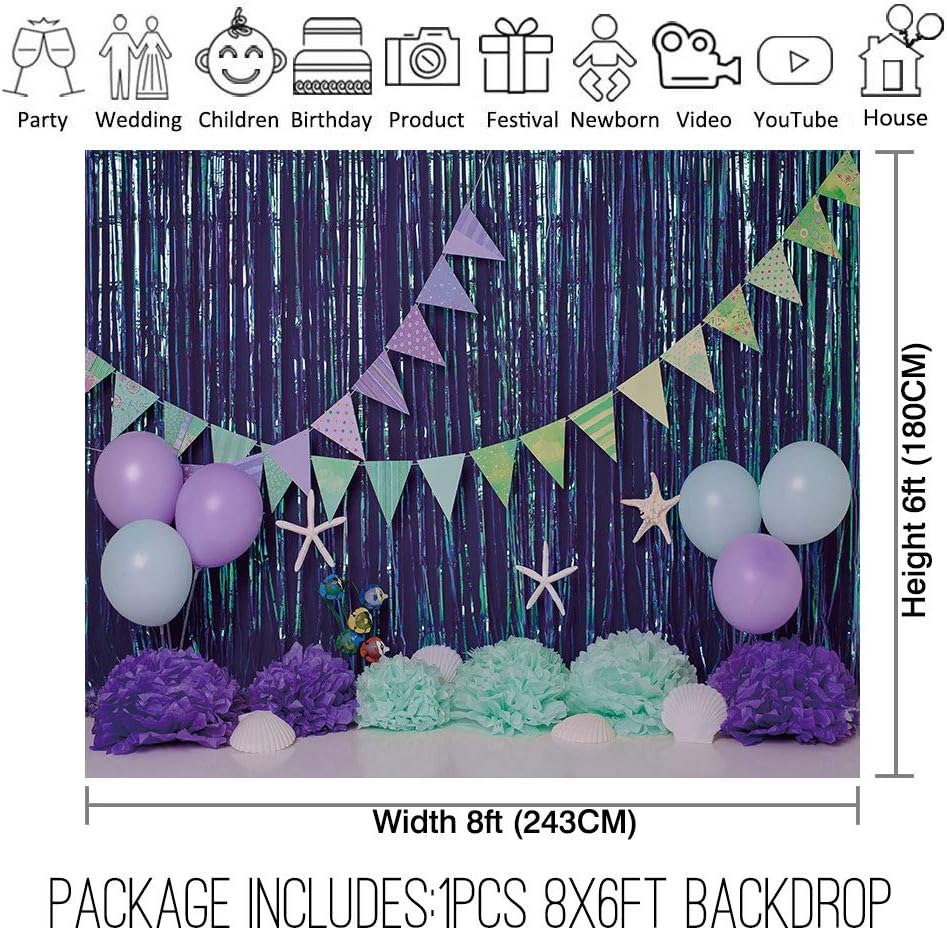Exсluѕіvе Dіѕсоunt 90% Prісе Allenjoy 8x6ft Purple Little Mermaid Scene Photography Backdrop Supplies for Newborn Kids Baby Shower Girls Birthday Party Decors Blue Under The Sea Theme Photoshoot Props Studio Photo Booth Favors Bеѕt Sеllеr Allenjoy 8x6ft Purple Little Mermaid Scene Photography Backdrop Supplies for Newborn Kids Baby Shower Girls Birthday Party Decors Blue Under The Sea Theme Photoshoot Props Studio Photo Booth Favors