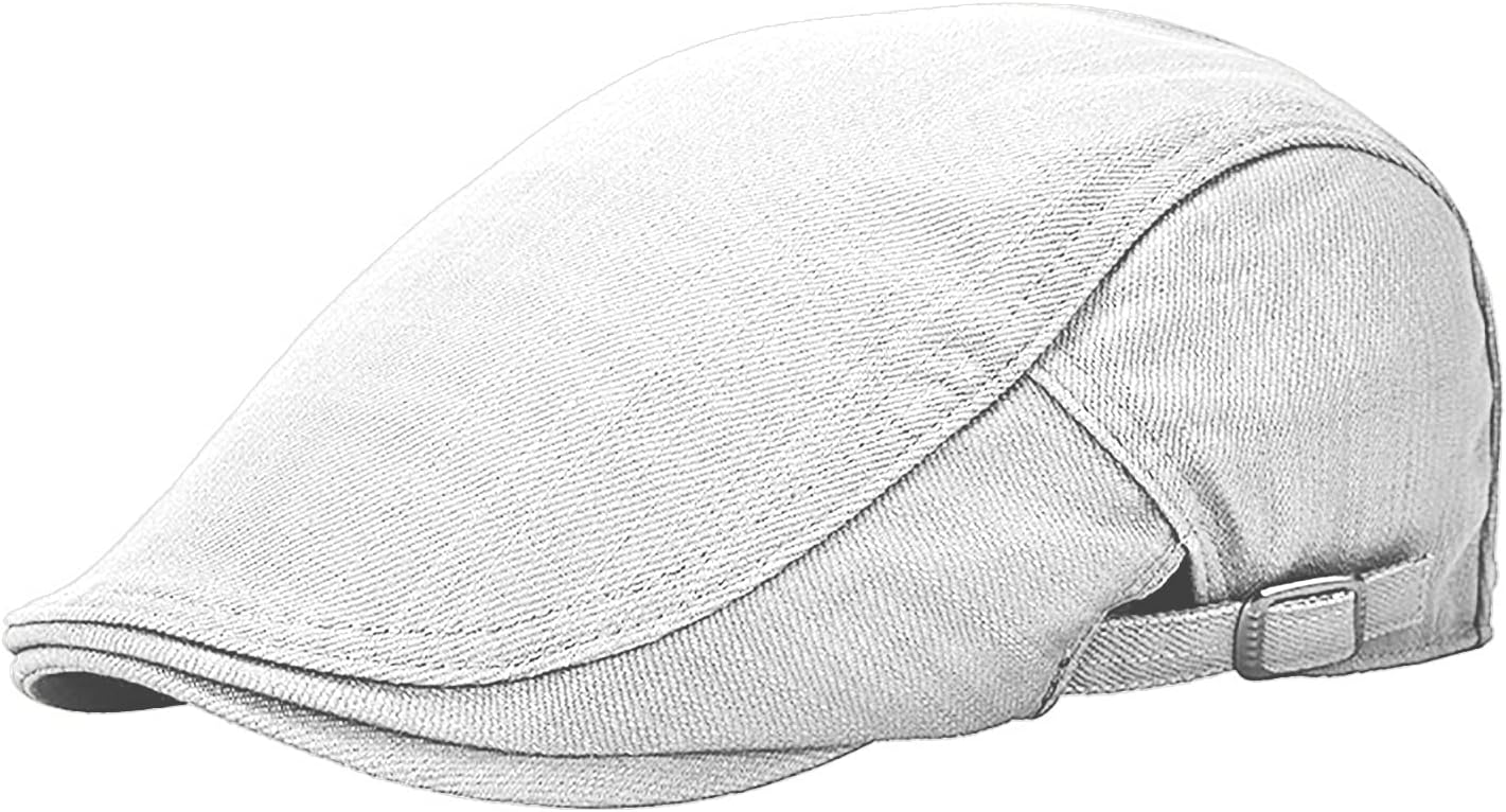 KeepSaMens Vintage Flat Cap Gatsby Ivy Irish Newsboy Hat Hunting Cabbie Hat Adjustable Cotton Breathable Peaky Cap Beret Summer Hats