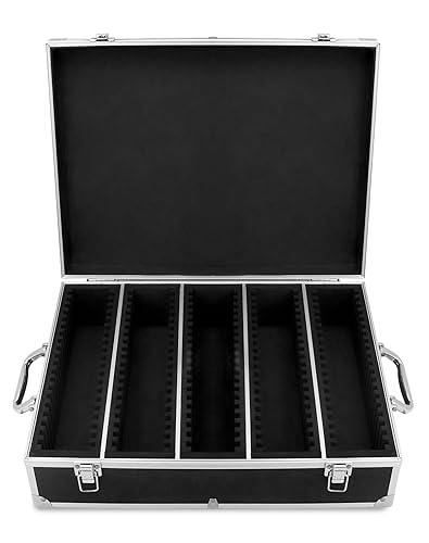 QWORK Coin Storage Box, 100 Graded Coin Slab Case, Trading Card Storage Box for PCGS, NGC & More, Coin Holder Display Case, Coin Collection Supplies, Black