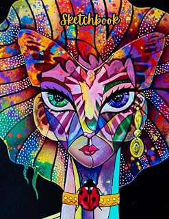 Abstract Art Sketchbook: A Glitz Lady with Dazzling Butterfly Eyes, a Gorgeous Ladybug Choker & a Stunning Back Cover Design! High-Quality Sketch ... Blank Art Drawing Book, Blank Art Drawing Pad