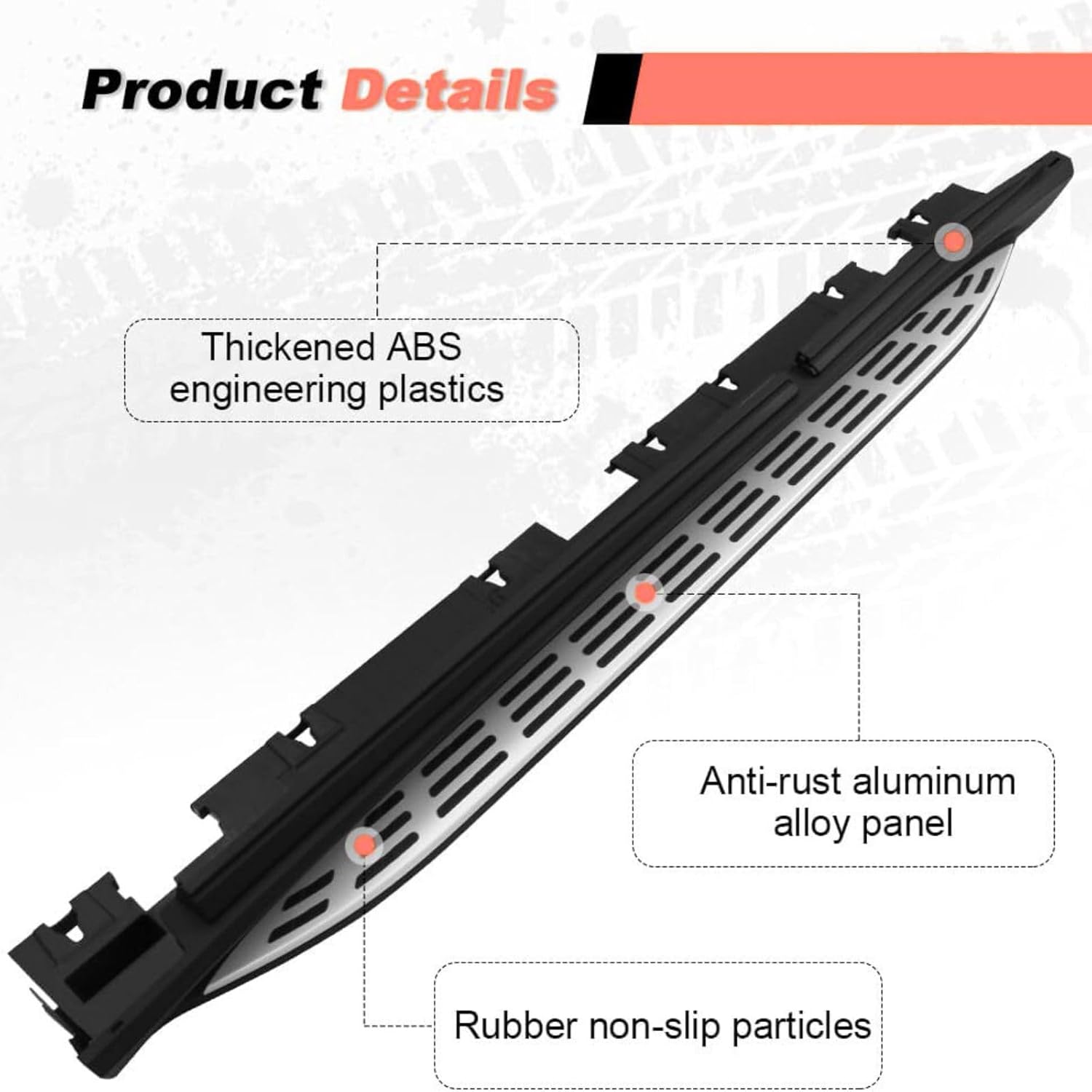 Running Boards Side Steps Fit for 2020 2021 2022 2023 2024 2025 Mercedes Benz GLE W167 GLE350 Silver Material Aluminum Nerf Bar Accessories