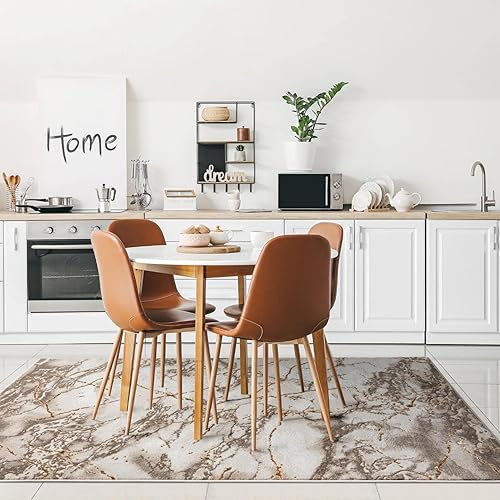 Miniatura 6 de LUXE WEAVERS Alfombra abstracta de mármol beige 2x7