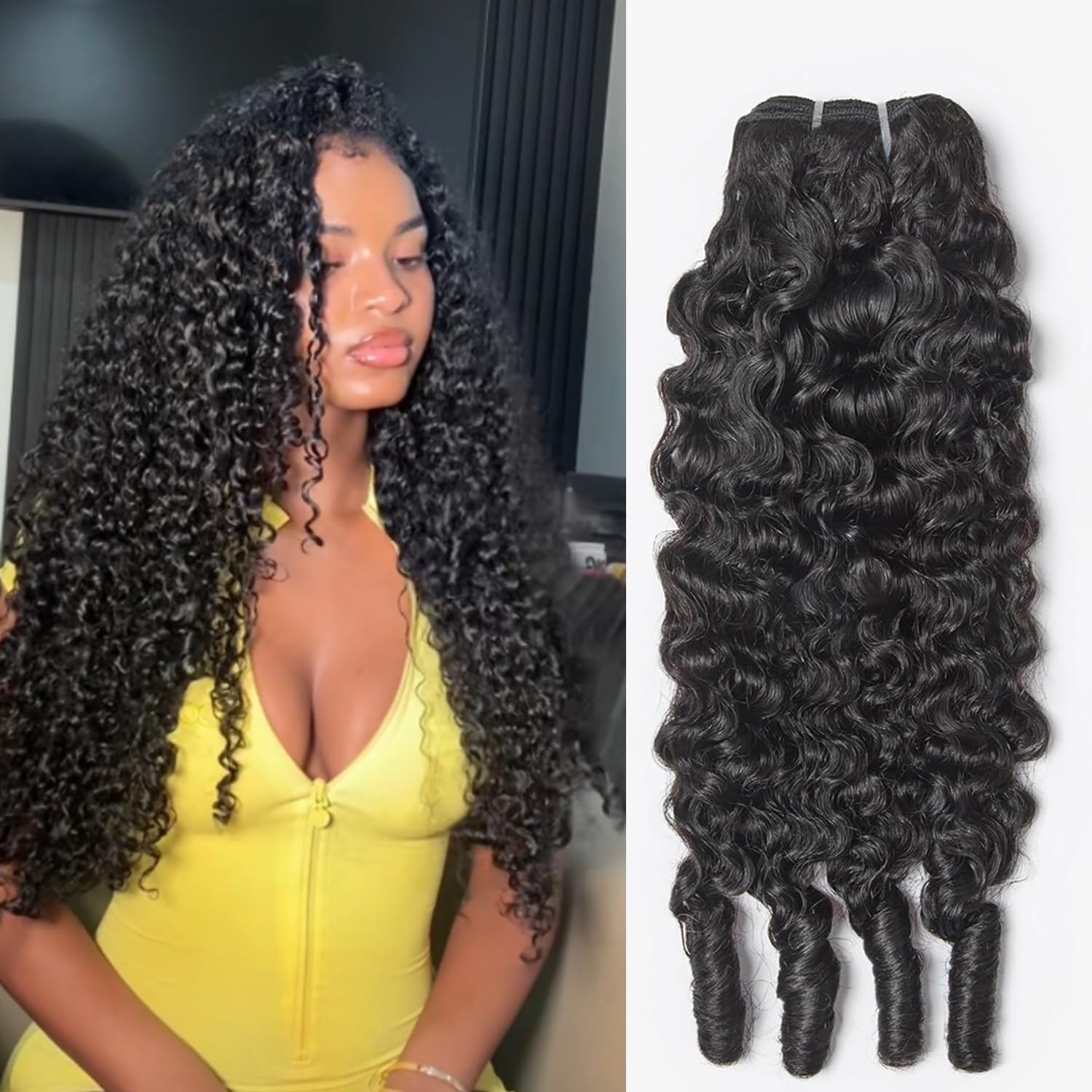 Water Wave Human Hair Bundles 10 12 14 Inch Virgin Brazilian Water Wave Curly Bundles 12A Wet And Wavy Bundles Human Hair Deep Water Wave Bundles Human Hair Extensions