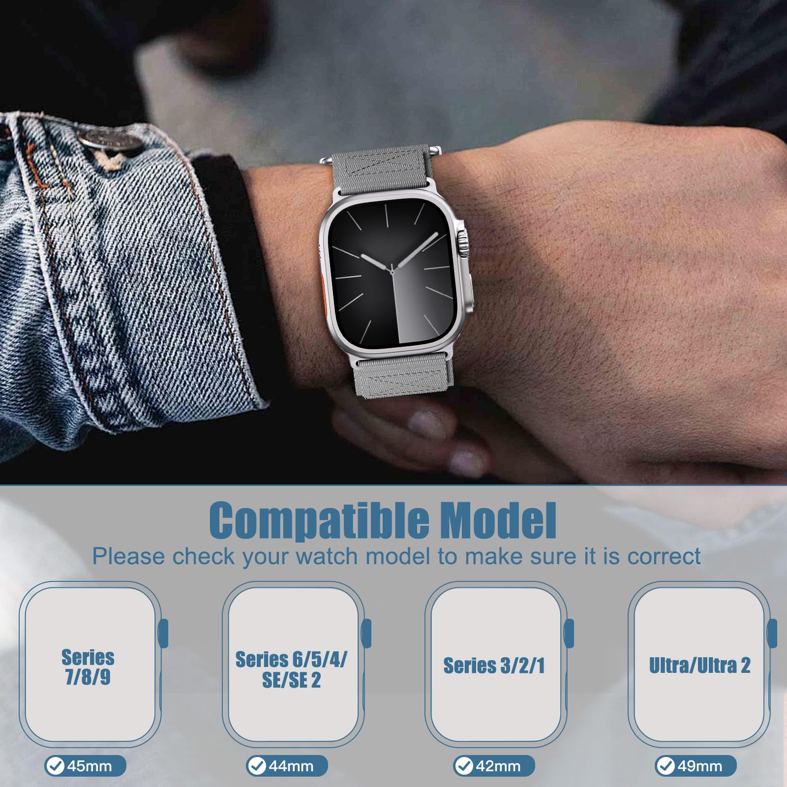 Compatible with Apple Watch Ultra 3/2/Ultra Strap 49mm 46mm 45mm 44mm 42mm - Image 2