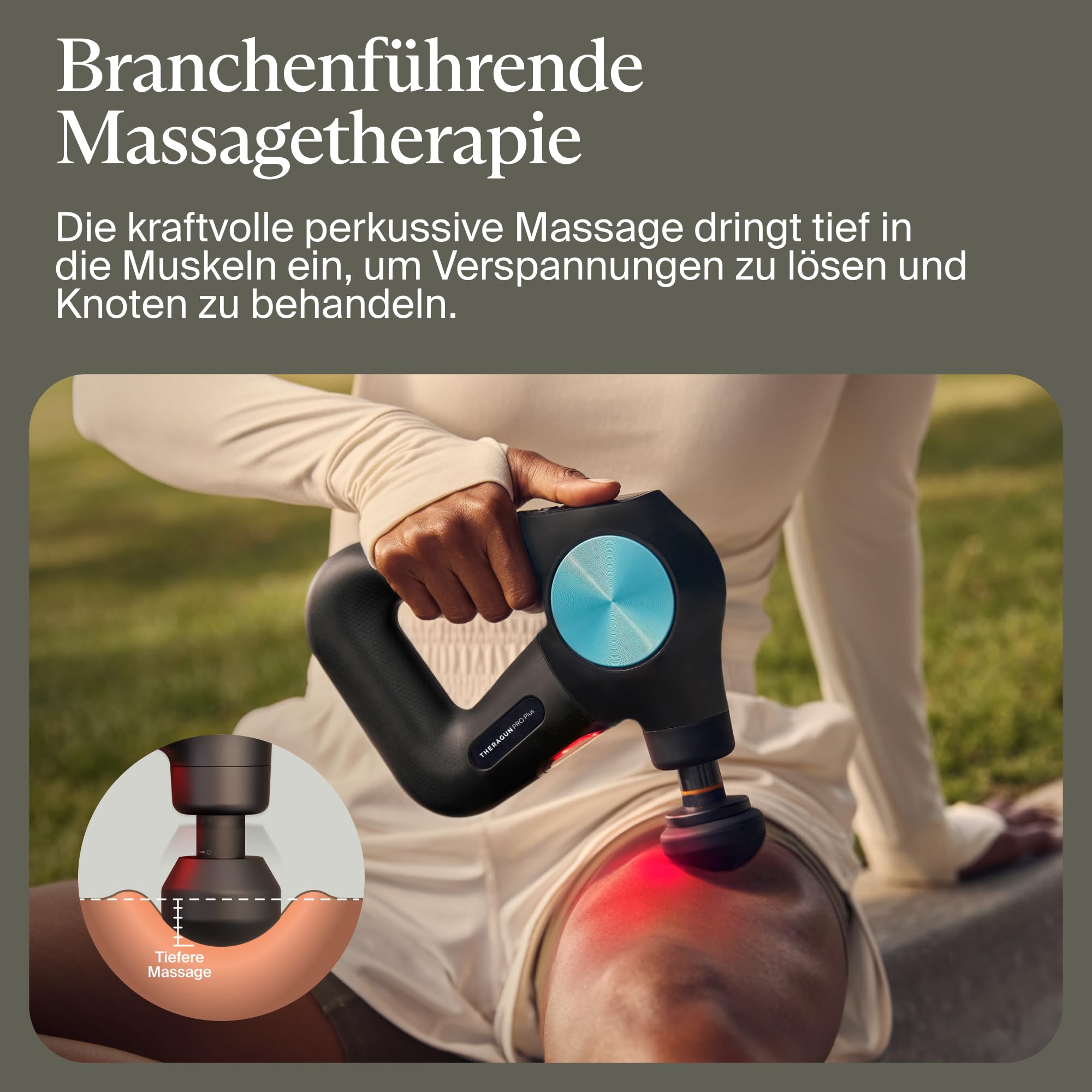 Theragun Pro Plus Handheld Massagepistole- Bluetooth ermöglichte die Percussion -Massagepistole zur Schmerzlinderung - Tiefgewebe -Muskelmassagebast (Schwarz - Pro Plus)