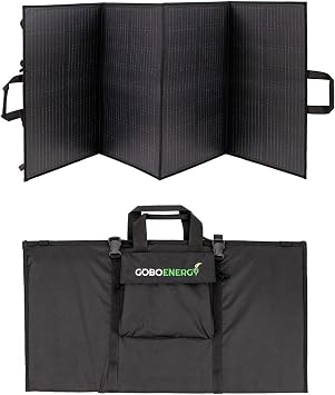 GoboEnergy 240W Katlanabilir Güneş Paneli, Solar Panel Hızlı Şarj Cihazı, Cep Telefonu Güneş Enerjili Şarj Aletleri, Cep Telefonu Laptop Şarj Aleti