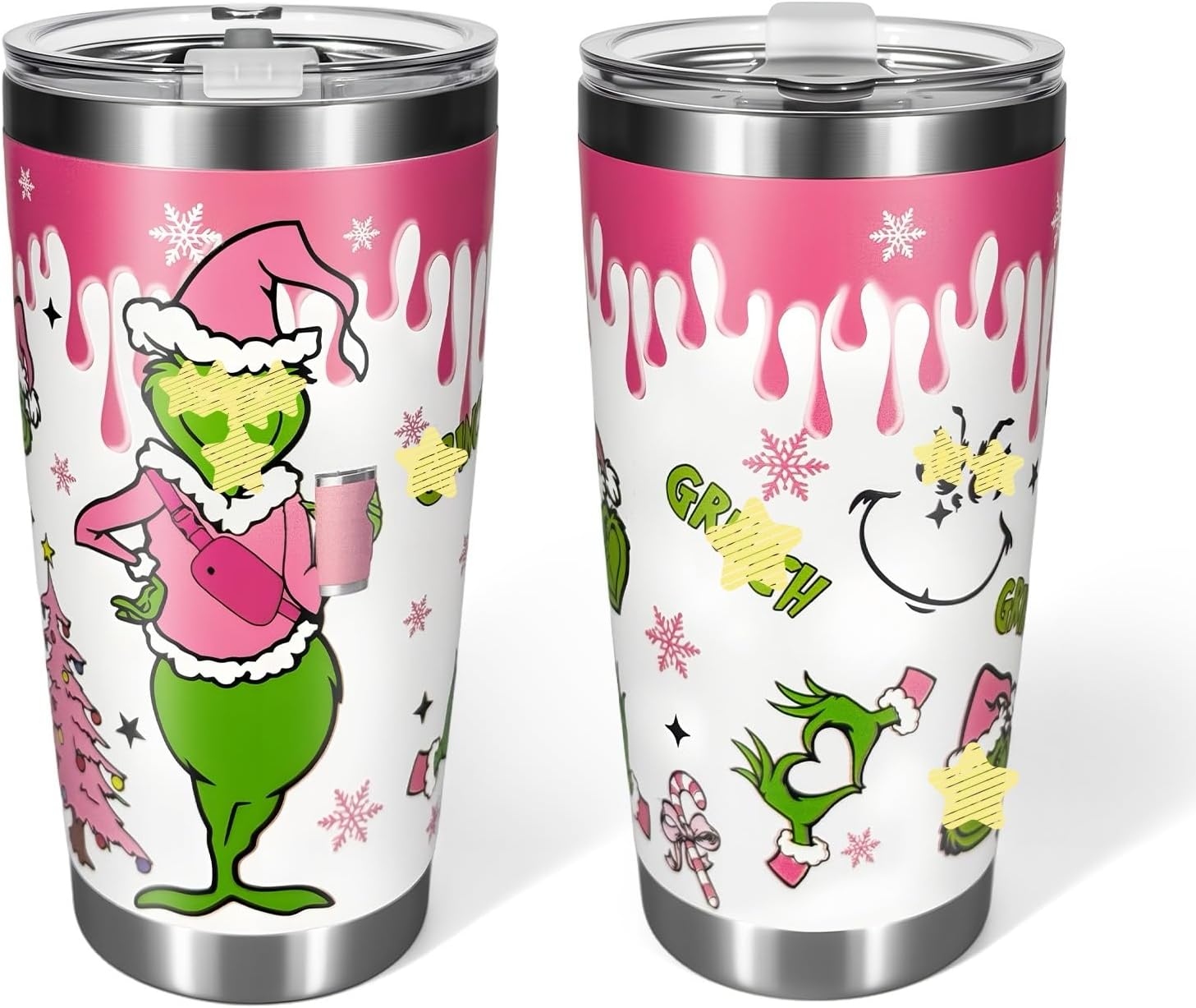 20 oz Christmas Tumbler with Straw, Cup for Christmas Gift Coffee Cup Travel Tumbler