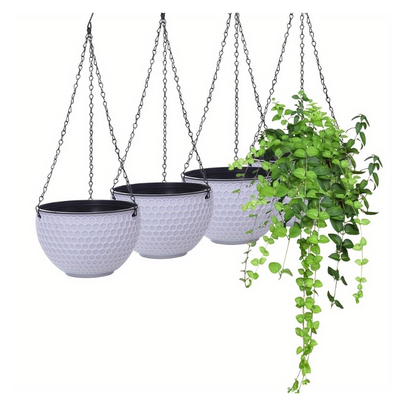 Qjzkwxalmp White Garden Hanging Planter Macrame