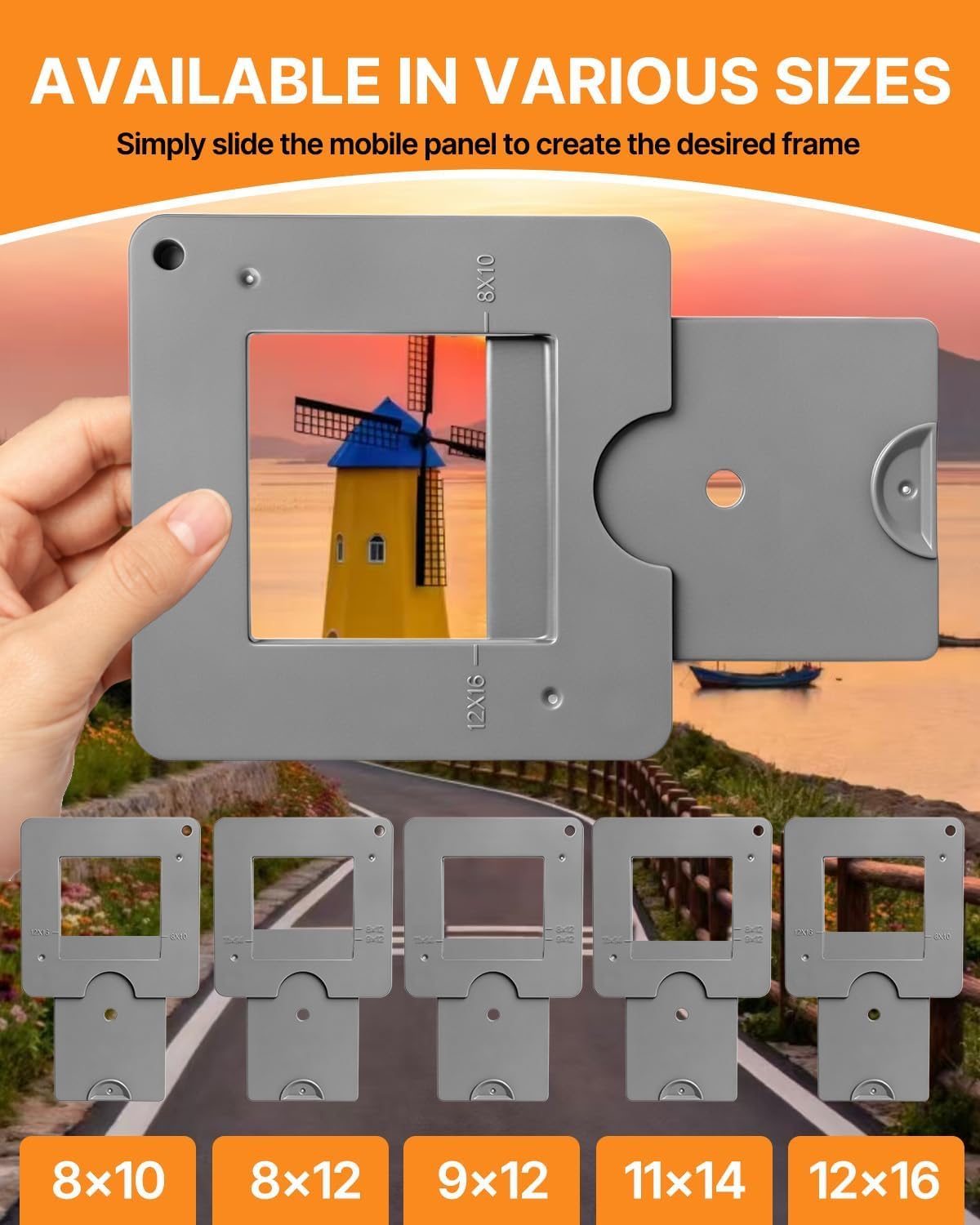 4 Pcs View Finder, Artists Viewfinder, Sliding Adjustable Compositional Viewfinder with Color Separation, Viewfinder for Sketching Painting Photography Layout Creation