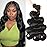 Katspon 12A Human Hair Bundles Body Wave 100% Unprocessed Brazilian Virgin Hair 3 Bundles Human Hair Extensions Quick Weave Human Hair (20 20 20 Inch)