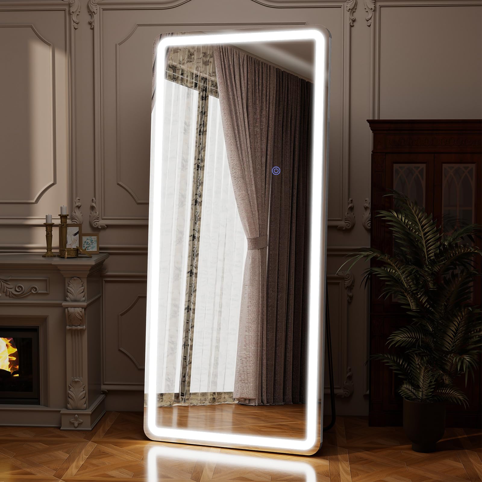 Riskioir 71x26 LED Floor Mirror