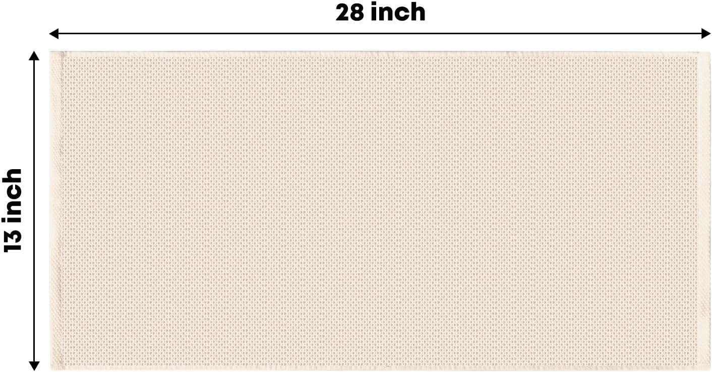 Artoid Mode 100% Cotton Beige Waffle Weave Kitchen Dish Cloths, 13x28 Inch Ultra Soft Absorbent Quick Drying Kitchen Dish Towels Set of 4 - Image 6