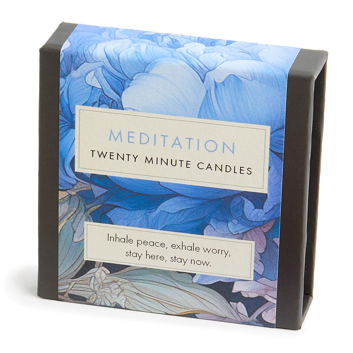 Signature Collection - Meditation (Floral) by Cotton & Grey - 12 Pure Beeswax Twenty Minute Candles with Ceramic Holder