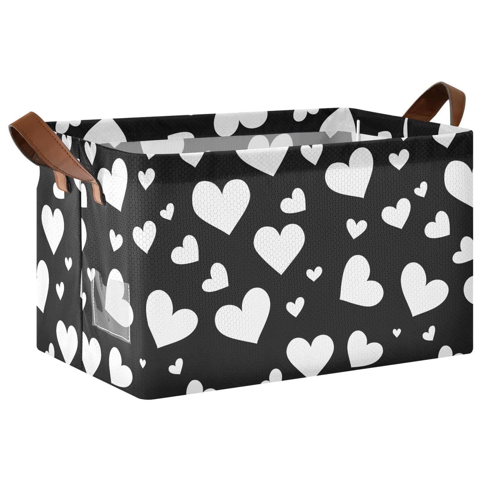 Panier de rangement noir grand bac cube organiseur placard