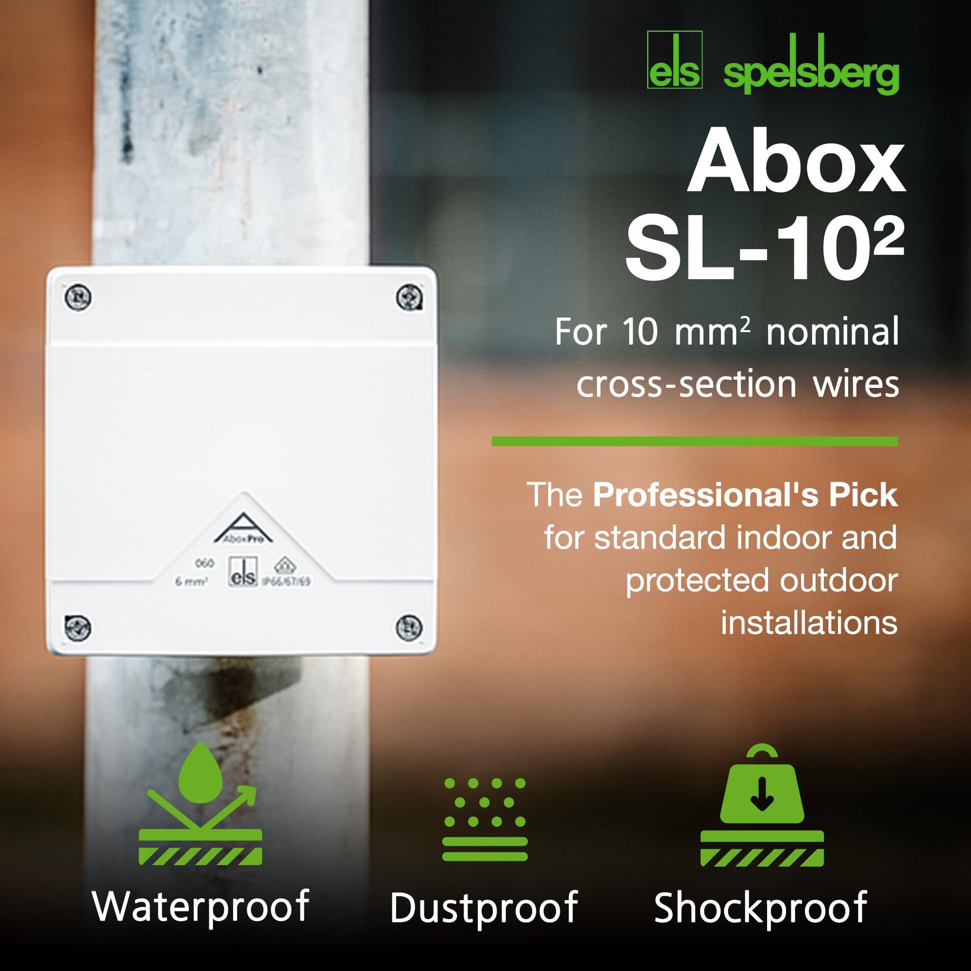 Spelsberg Abox SL-10², Professional IP55/IP66 Junction Box with Raised Screwless Terminal Block, VDE Certified - Image 2